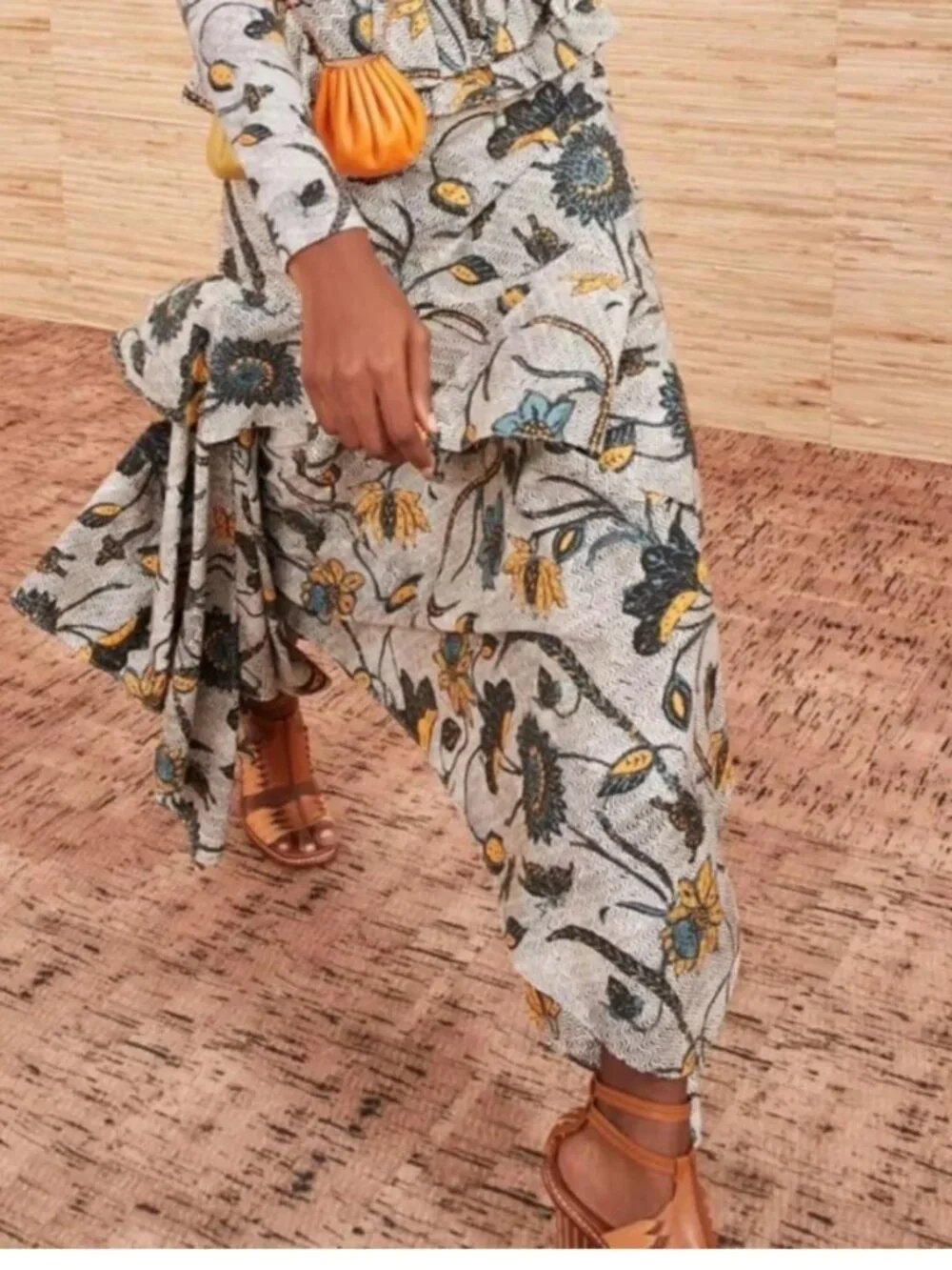 Ulla Johnson Ivette Skirt Asymmetric scarf hem Midi maxi in Lemonbalm size 10
